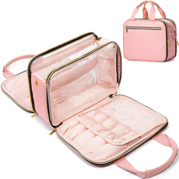 Large Capacity Travel Toiletry Hanging Bag(Pink)